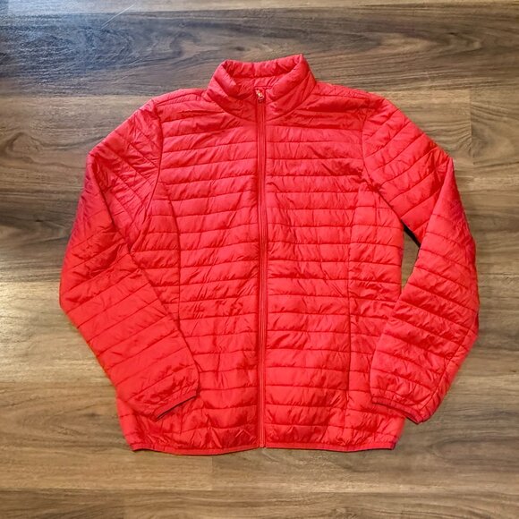 Joe Fresh Jackets & Blazers - Joe Fresh Women's Red Puffer Jacket XL Quilted Zip Up Warm Fall Outerwear